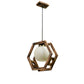 ELIANTE Brown Wood Base White White Shade Hanging Light - Nb-162-Wood-1Lp - Bulb Included