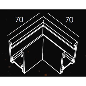 Surface Wall L Corner For 10mm Magnetic Track