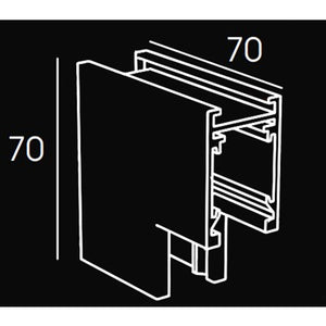 Surface Ceiling L Corner for NL-MT Magnetic Track