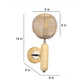 Natural Wood Wood Wall Light - E27 holder - without Bulb - NM081-1W