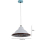 WHITE Metal Hanging Light - JNO-05-sq - Included Bulb