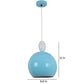 BLUE Metal Hanging Light - JNO-07-bl-wh - Included Bulb