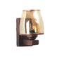 Wooden Metal Wall Light - JSPR-147-1w-gd - Included Bulb