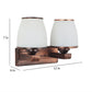 Wooden Metal Wall Light - JSPR-147-2w - Included Bulb