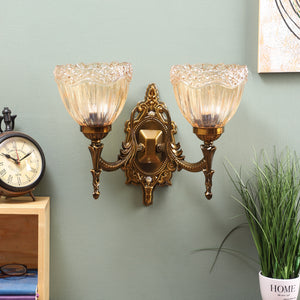 Antiquie Brass Metal Wall Light - NO-161-2W - Included Bulb