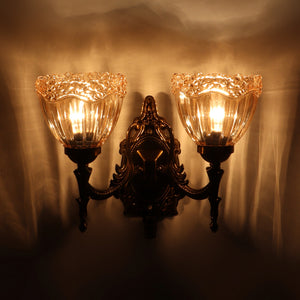 Antiquie Brass Metal Wall Light - NO-161-2W - Included Bulb