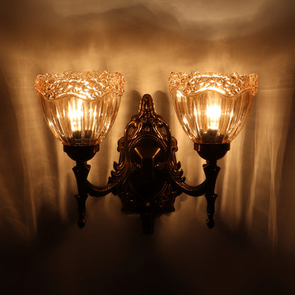 Antiquie Brass Metal Wall Light - NO-161-2W - Included Bulb