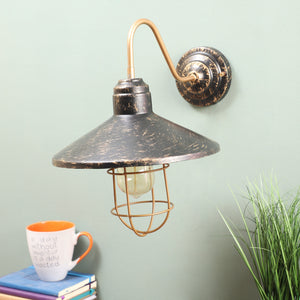 Gold - Black Metal Wall Light - NO-166-WALL - Included Bulb