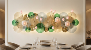 Nocturne Lily Glass Wall Chandelier – An Illuminated Water Garden for Grand Interiors