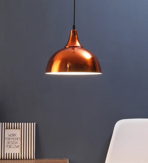 Intricate Orange Metal Hanging Light | P5-10"-ORANGE+WH | Included Bulb | Eliante by Jainsons Lights