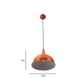 Intricate Orange Metal Hanging Light | P5-10"-ORANGE+WH | Included Bulb | Eliante by Jainsons Lights