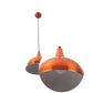 Intricate Orange Metal Hanging Light | P5-10"-ORANGE+WH | Included Bulb | Eliante by Jainsons Lights