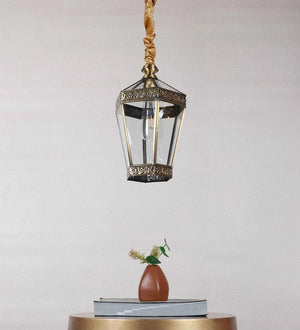 Orvian Gold Brass Hanging Light  | E27 holder | without Bulb | 2025-1LP | Included Bulb | Eliante by Jainsons Lights