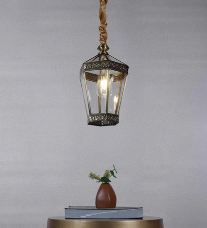 Orvian Gold Brass Hanging Light  | E27 holder | without Bulb | 2025-1LP | Included Bulb | Eliante by Jainsons Lights