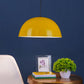 Yellow Metal Hanging Lights - P-5-BIG-YE-WH - Included Bulb
