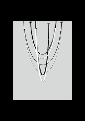 JS-SBL BL-09-012 Black Double Height Chandeliers