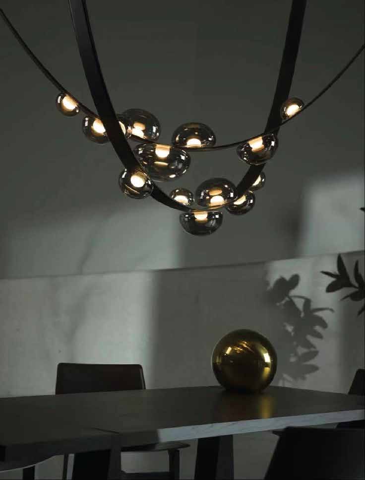 JS-SBL BL-09-022 Black & Smoke Glass Ball Pendant Lights