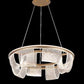 JS-SBL TL-09-001 Gold & Clear Led Chandelier