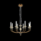 JS-SBL PS-10-278 Brass & Grey & Beige Candle Arm Chandeliers