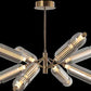 JS-SBL ER-10-326 Brass & Amber Led Chandelier