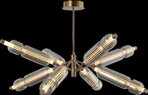 JS-SBL ER-10-325 Black & Smoke Led Chandelier