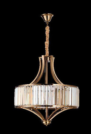 JS-SBL DF-09-052 Antique Brass Crystal Chandeliers