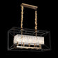 JS-SBL DF-09-055 Black & Antique Brass Rectangular Chandeliers