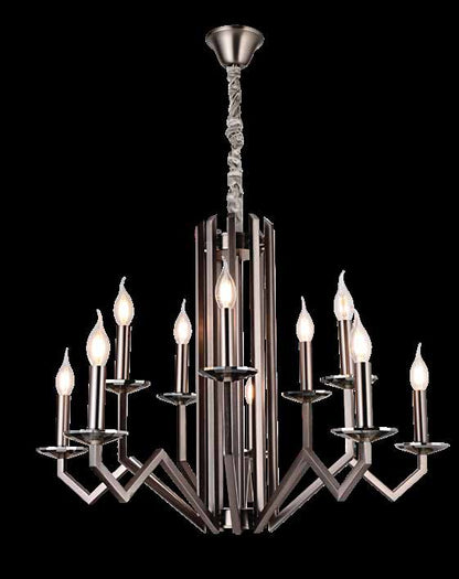 JS-SBL DF-09-059 Gunmetal Black Candle Arm Chandeliers