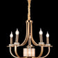 JS-SBL DF-09-066 Antique Brass Candle Arm Chandeliers