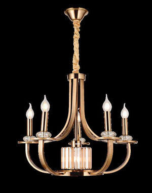 JS-SBL DF-09-066 Antique Brass Candle Arm Chandeliers