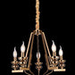 JS-SBL DF-09-072 Antique Brass Candle Arm Chandeliers