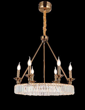 JS-SBL DF-09-073 Antique Brass Candle Arm Chandeliers