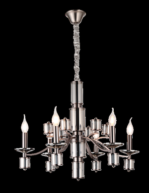 JS-SBL DF-09-082 Gunmetal Black Candle Arm Chandeliers