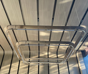 Nested Square Ring LED Chandelier – A Geometric Statement for Contemporary Lobbies