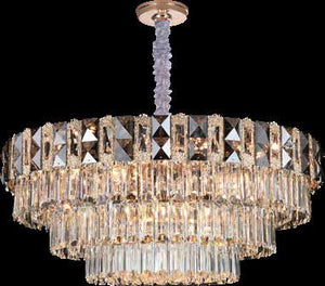 JS-SBL FL-10-001 Smoke & Clear Crystal Chandeliers