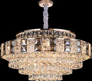 JS-SBL FL-10-017 Smoke & Clear Crystal Chandeliers