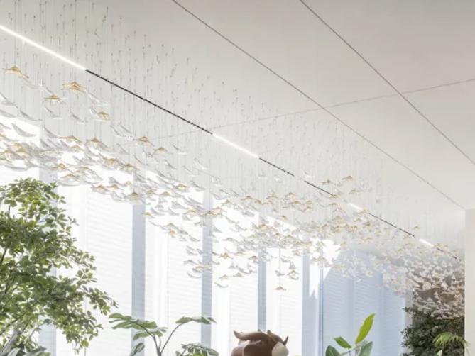 Falling Petal Cluster Chandelier – A Delicate Statement for Lobby Gardens
