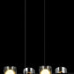 JS-SBL ER-07-262 Brass & Amber Rectangular Hanging Lights