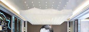 Cascading Glass Rod Mountain Canopy Chandelier – A Dramatic Ceiling Statement for Grand Lobbies