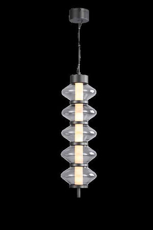 JS-SBL LG-264 Gunmetal Black & Smoke Glass Hanging Lights