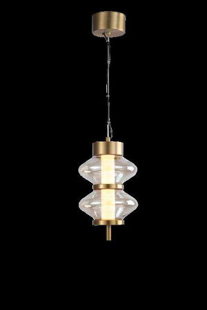 JS-SBL LG-267 Matt Brass & Amber Brass Hanging Lights