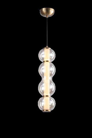 JS-SBL LG-279 Gunmetal Black & Smoke Glass Ball Pendant Lights