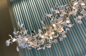Ginkgo Leaf Branch Chandelier – An Organic Statement for Reception Lobbies