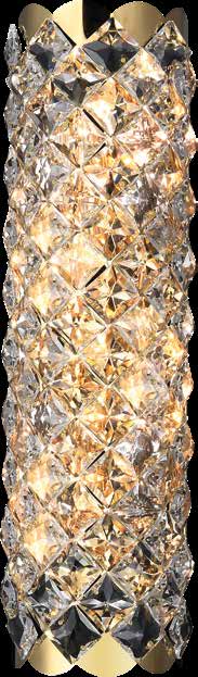 JS-SBL FL-10-021 Gold & Clear Crystal Wall Light