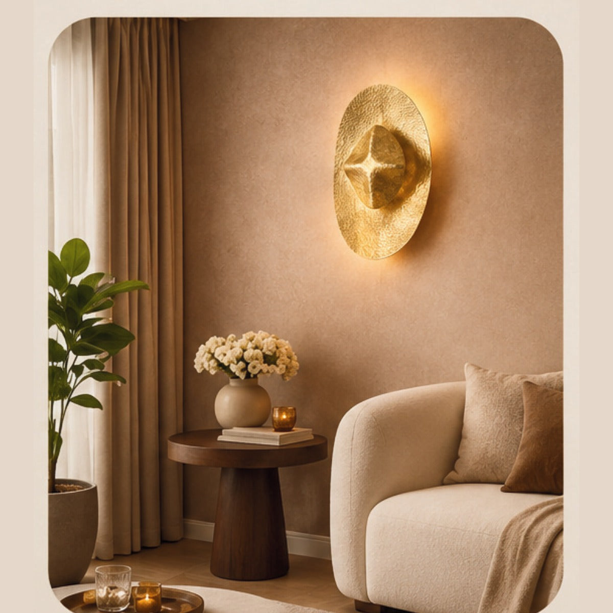 Oval in a room setting