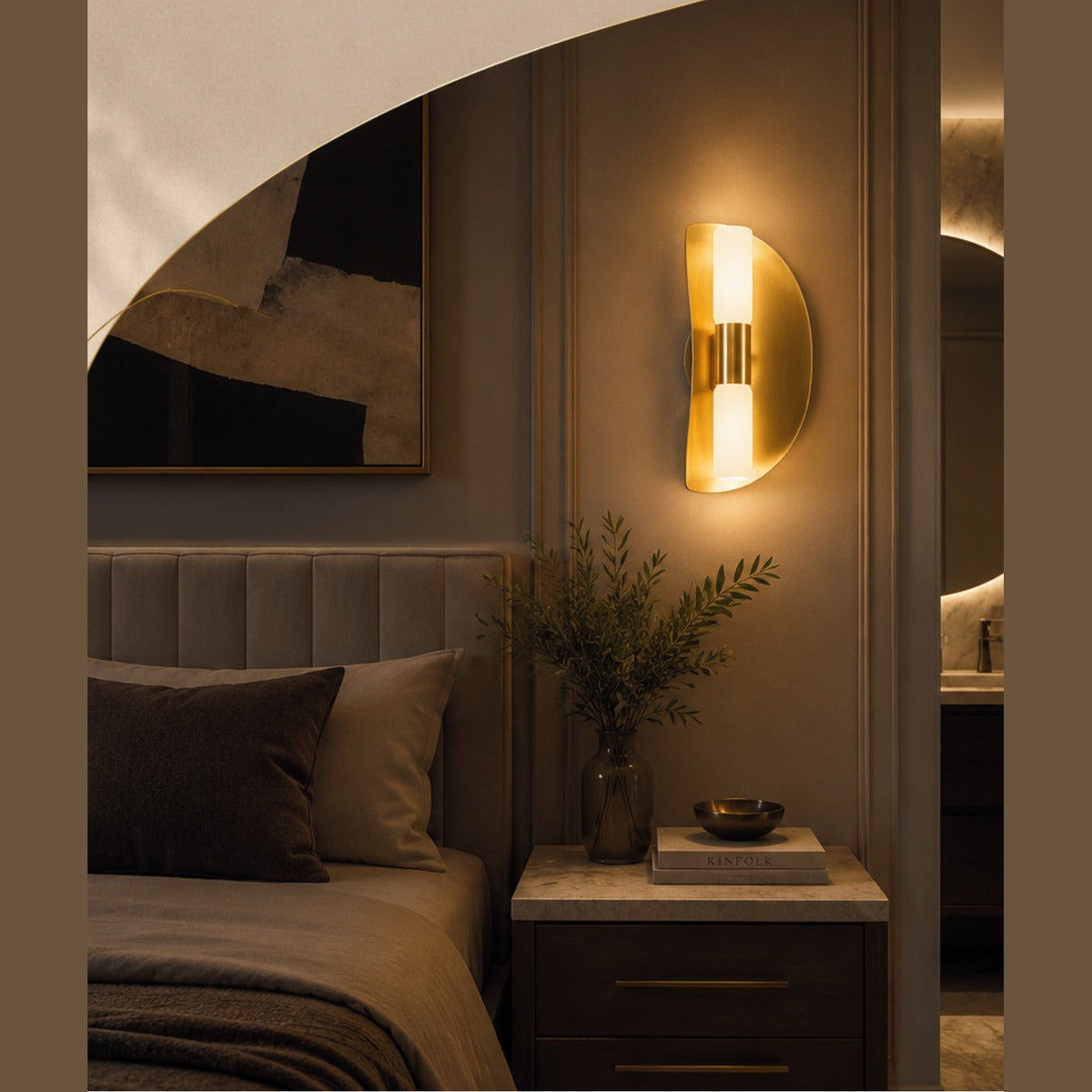 Brass O in a room setting