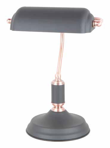 JS-SBL AT-09-025 Matt Black & Matt Rosegold Modern Table Lamp