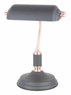 JS-SBL AT-09-025 Matt Black & Matt Rosegold Modern Table Lamp