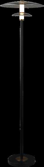 JS-SBL ER-10-314 Black & Smoke Led Floor Lamp