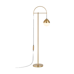 JS-SBL KL-04-158 Brass & Milky Modern Floor Lamp